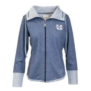 Tommy Bahama Striped Navy Full-Zip U-State